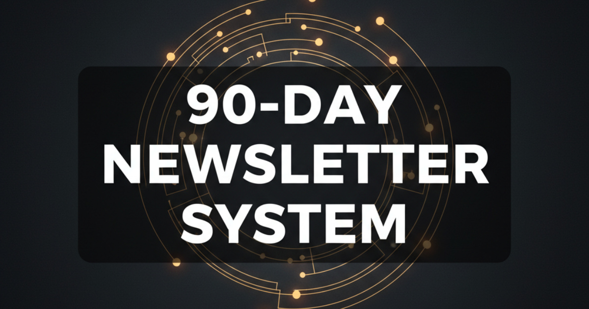 Editorial image for a 90-day newsletter operating system
